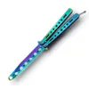 Butterfly Ing Plated Comb Beginner Folding Knife Practice Pattern (Non Blade) C27 Colored Titanium 143069