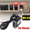 Nissan Patrol을위한 새로운 QC3.0 듀얼 자동 빠른 소켓 Universal Retrofit Phone Audio Car Charger USB Ports E9P1
