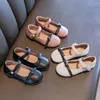 Autumn Princess Shoes for Kids i åldrarna 4-12 Mjuka bottenläder Barnskor 240304