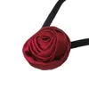 Choker Stylish Rose Fashion Halsband Vintage Gothic Fabric Collar Perfekt för kvinnor Girls Bride T8DE