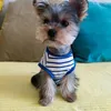 Hundebekleidung, lässige Yorkshire-Terrier-Kleidung, Sommer-Streifen-Haustier, ärmellose Weste für kleine Hunde, Welpen, Chihuahua-Shirts, Mascotas-Kleidung