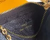 مع Box M62650 Key Pouch Pu Leather Bage Absers Pres Cles Designer Fashion Womens Mens Key Ring Card Card Coin Coin Mini Wallet Charm Brown Canvas