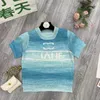 Dames T-shirt Designer Designer Designer Knits Teet Stripe T-shirts Koreaanse CC Print Letter Gebreide Jumper T-shirt Camisetas pullover tops AIAP