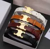 Belts Smooth Retro Design Thin Belts Men Womens Width 2.5CM Genuine Cowhide 8 Color Optional High box 240305