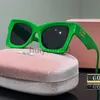 新しい女性Miui Miao Designer Sunglasses Cat Eye Square Frameパーソナライズされたファッション男性サングラス女性のための高い美的価値6051