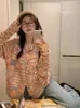 Deeptown Kawaii doux arc-en-ciel pull Cardigan femmes Style coréen Y2K boutonné hauts en tricot Chic mode surdimensionné maillots pull 240227