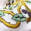 Женская футболка Дизайнерская мужская футболка оригинального качества Весна и лето Новая мода с короткими рукавами и принтом виноградных листьев, универсальная для мужчин и женщин