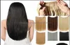 Extensions de cheveux synthétiques lisses à Micro anneaux, 22 à 26 pouces, trame en soie à haute température, 17 couleurs, Hl92I6204958