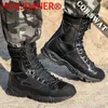 Outdoor Shoes Sandals New Sport Army Men Combat Tactical Boots Outdoor Hiking Desert Leather Ankle Boots Male Combat Shoes Botas Hombre YQ240301