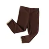 Pantalons pour bébés filles et garçons, Leggins en tricot côtelé doux, garniture en dentelle, collants chauds d'hiver, 4 couleurs