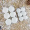 Décoration de fête 6 pièces 6/8 cm boule de noël blanche pendentif arbre de noël suspendus ornements pour l'année maison boules en plastique paillettes