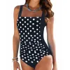 Maillots de bain Sexy Dot Onepiece grands maillots de bain fermés grande taille maillots de bain pour piscine plage corps maillot de bain femmes été femme maillot de bain