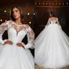 Elegancka klasyczna suknia balowa sukienki ślubne Tiulle Lace Applique Sweetheart Gracful Stunka Bridal Sweat Train Vestidos de novia