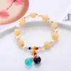 Charm Bracelets 2024 Simple Chinese Style Bracelet Multi-circle Tassel Wind Round Bead Fantasy Starry Glass For Women