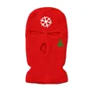 Berets Christmas Face Mask Acryl dzianin Cover BALACLAVA WITRPOOF na dzień sportowy