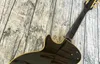 Guitare électrique personnalisée, logo jaune et bordure du corps, accessoires dorés, en stock, livraison gratuite Lightning