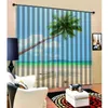 Vorhang-Set mit 2 Paneelen, Landschaftsmotiv, bedruckt, 3D-Fenstervorhänge, einfach zu installieren und zu entfernen, für Badezimmer, Küche, Wohnzimmer