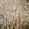Ny 12/24/36st jul Isicles Set Xmas Tree Hanging Ornament Fake Icicle Winter Party Home Garden Outdoor Pendant Noel 2023