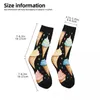 Women Socks Cones With Swirls Stockings Harajuku Desgin Pattern Kawaii Autumn Anti Skid Female Skateboard Soft Breathable