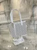 Дизайнеры Anjou MiNi Tote Сумки Сумки 2022 Роскошные парусиновые кожаные сумки на ремне Totes Cross Body Lady Модельер Кошельки Sho279u