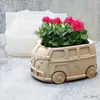 Candles DIY Motorcar Truck Bus Gypsum Silicone Mold Diy Succulents Concrete Flower Pot Vase Plaster Cement Mold Clay Mold Candle Holder