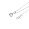 Dortnover – collier rond classique en diamant moissanite avec nom personnalisé, pendentif en argent 925 pour femmes, usage quotidien