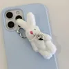 Keychains Bunny Heart Phone Chain Punk Cute Plush-Rabbit Keychain Y2K Fashion Jewelry Dolls Pendant Accessory Gift