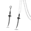 키 체인 영화 Alita Battle Angel Necklacee Metal Swords Pendant 남자 키 체인 보석 어린이 gifts233c