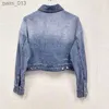 Kadın Ceketler Tasarımcı Ceketler Denim Ceket Düğmesi Mektuplar Bahar Sonbahar Tarzı Lady Kıyafet Kadın Kotu 240305
