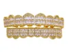 Hip Hop Grillz dla mężczyzn Kobiety Diamenty Dental Grille 18K Gold Splated Fashion Cool Rappers Złote Srebrne Kryształowe Zęby Biżuteria 7687814