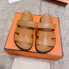 Sandalias de diseñador Zapatillas de plataforma Hombres para mujer Diapositivas Fondo de cuero real Gamuza Piel natural Chanclas Verano Casual Playa Marca Casual Exterior Zapatilla