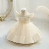 Flicka klänningar baby 1 år födelsedagsklänning född dopklänning småbarn dopet vestidos mantel prinsesse filla