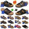 New Birkinstocks Designer Comforts Sandals famous Leather Men sandale Women buckle strap flip flops Classic clog Suede Platform slides Summer Slippers shoes 36-46