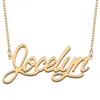 Jocelyn naamketting Gouden hanger Op maat gepersonaliseerd voor dames meisjes kinderen beste vrienden Moeders Geschenken 18k verguld roestvrij staal