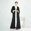 Etnische kleding Dubai Vrouwen Moslim Kralen Open Abaya Vest Kimono Maxi Jurk Islamitische Kaftan Arabische Gewaad Turkije Femme Jalabiya Eid Party