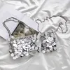 Kvinnor mini väska paljetter handväskor silver liten tote bling mode lady hucket flickor glitter purses 240223