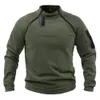 Hommes tactiques sweats à capuche polaire vestes en plein air coupe-vent chaud côté fermetures à glissière pull manteau thermique randonnée militaire pull haut 240301