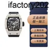 VS Factory Watch Richa Tourbillon Swiss Automatic Ruch RM010 AG WG Shell Outer Diamond Diamond Stół mechaniczny