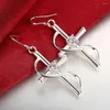 Dangle Earrings High Quality 925 Sterling Silver For Woman Fashion Jewelry Elegant Crystal Cross Drop Trendsetter Gifts