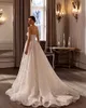 Classic Off Shoulder A-Line Wedding Dress Lace Ball Gown Plus Size Brush Train Bridal Gowns Dress Customized vestidos de novia