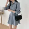 Dress Korean Version of Chic Fashinable With Slim Dress for Women's 2023 Spring Autumn New Elegant Casual Waistband Shirt Skirt