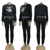 TrackSuits Womens Eleganckie dwa elementy zestawy garnitury Drukuj Zestaw spodni kardigan joggers stroje kobiet