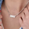 Benutzerdefinierte Namensketten Anhänger Damen Herren Edelstahlschmuck Kubanische Kette Personalisiertes Namensschild Halsband Handgemachte Geschenke 240221