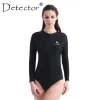 Swimwear Detector One Piece Swimsuit High Neck Rash Guard Long Sleeve Swimwear Swimming Suit for Women Push up Bathing Suit Bodysuit