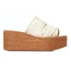 Hochwertige Damen-Sommerhausschuhe, flache, quadratische Slides, Designer-Sandalen, berühmte weiche Strand-Woody-Luxus-Leinwand, Beige, Braun, Stickerei, Weiß, Schwarz, Rosa, Plattform