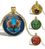 Pendant Necklaces Whole8 Styles Slytherin Crest Necklace Jewelry Glass Cabochon Gift Y0022574484