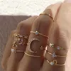 Cluster Ringen HI MAN 10 stks/set Gemengde Kristallen Bladeren Maan Hart Bloem Geometrische Ring Vrouwen Prachtige Glanzende Jubileumfeest Sieraden