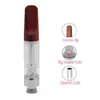 Cartucce Vape in vetro ceramico in legno atomizzatore TH205 in legno 0,5 ml 0,8 ml 1,0 ml 510 Carrelli vuoti con tappo a vite filettato imballati in schiuma