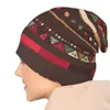 Berets świąteczny wzór paska Stylowy rozciągający dzianinowy dzianinowy czapka czapka wielofunkcyjna czaszka dla mężczyzn kobiety