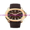 16 Style Luxury Wristwatch Automatic Watch Men Black 5167A-001 Dial Rose Gold Skeleton Rubber Band Transparent Back Men Watch273w